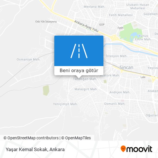 Yaşar Kemal Sokak harita