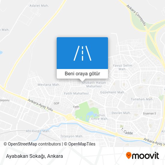 Ayabakan Sokağı harita