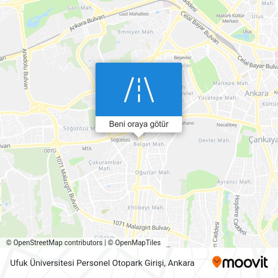 Ufuk Üniversitesi Personel Otopark Girişi harita