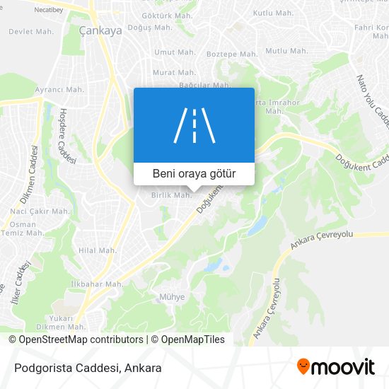 Podgorista Caddesi harita