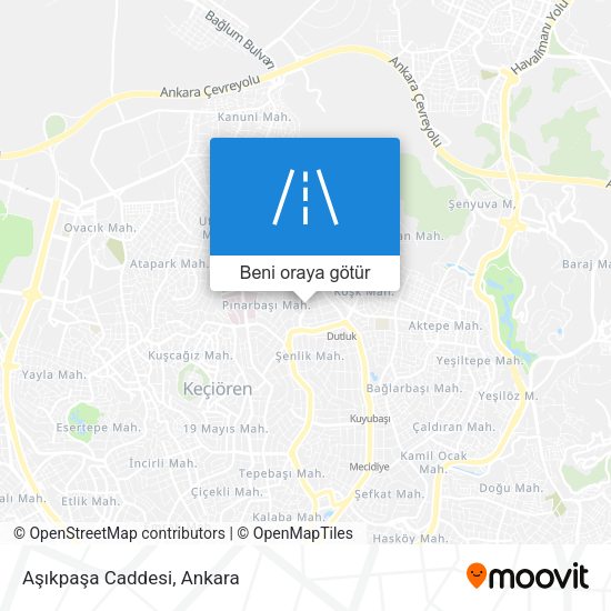 Aşıkpaşa Caddesi harita