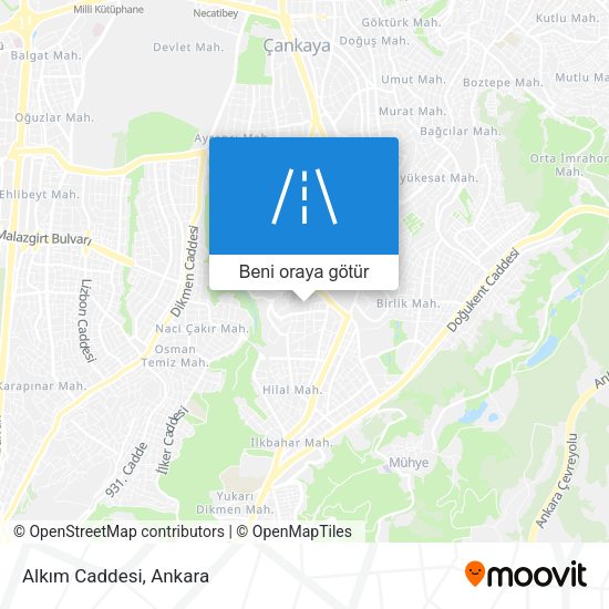 Alkım Caddesi harita