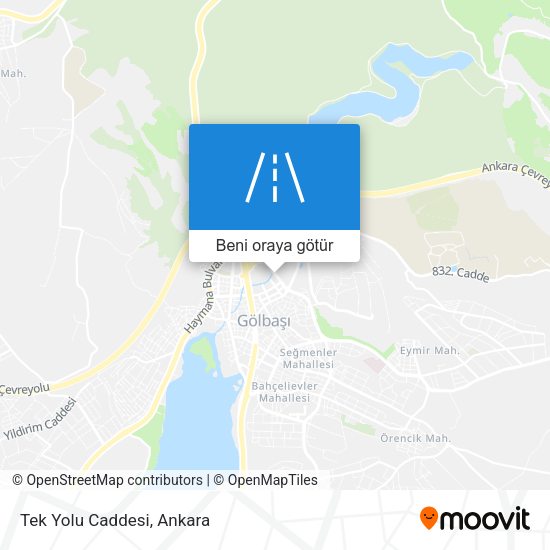 Tek Yolu Caddesi harita