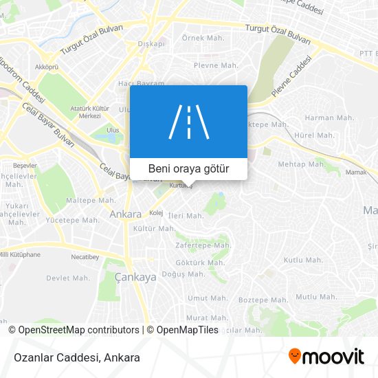 Ozanlar Caddesi harita