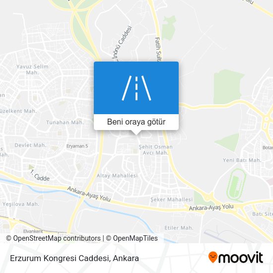 Erzurum Kongresi Caddesi harita