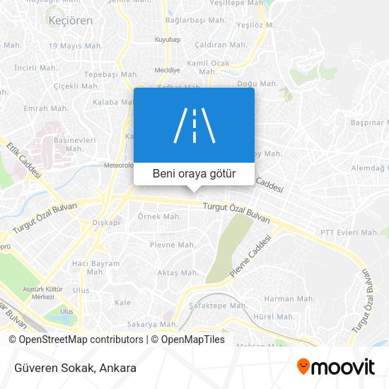 Güveren Sokak harita