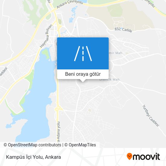 Kampüs İçi Yolu harita