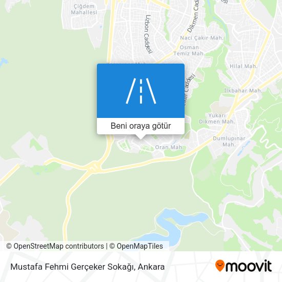 Mustafa Fehmi Gerçeker Sokağı harita