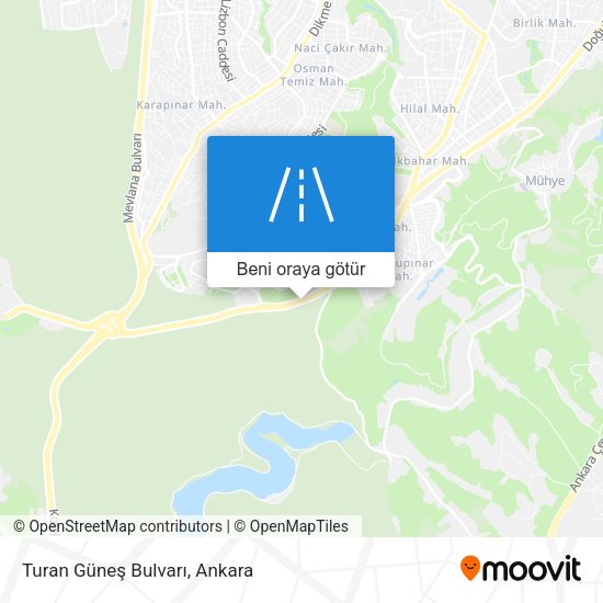 Turan Güneş Bulvarı harita
