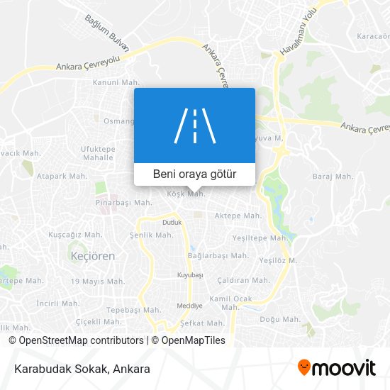 Karabudak Sokak harita