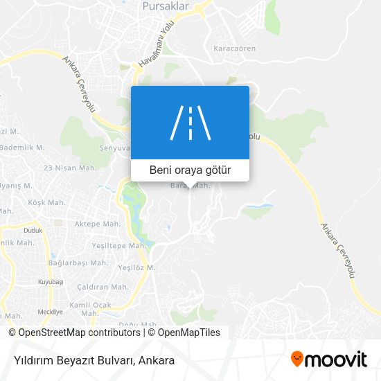 Yıldırım Beyazıt Bulvarı harita