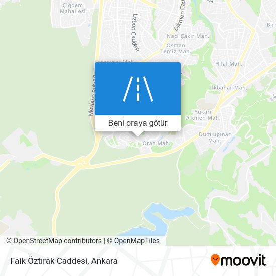 Faik Öztırak Caddesi harita