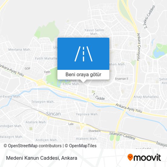 Medeni Kanun Caddesi harita
