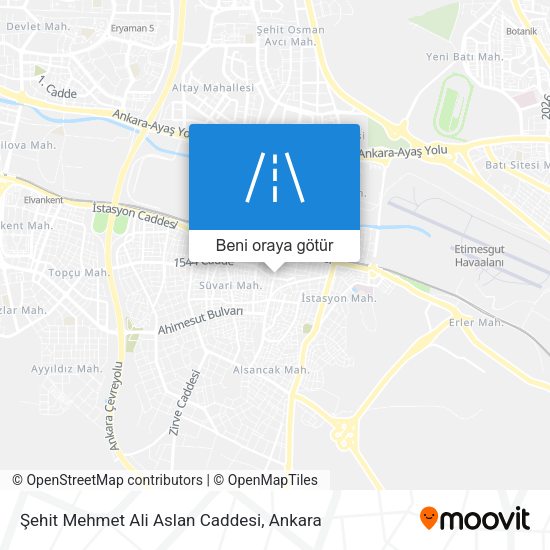Şehit Mehmet Ali Aslan Caddesi harita