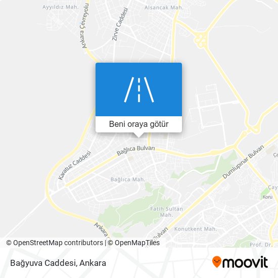 Bağyuva Caddesi harita