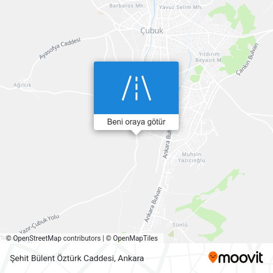 Şehit Bülent Öztürk Caddesi harita