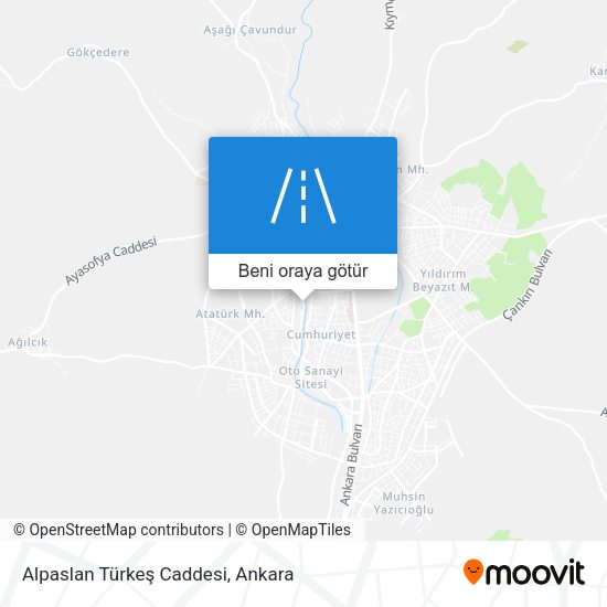 Alpaslan Türkeş Caddesi harita