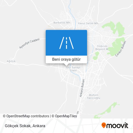 Gökçek Sokak harita
