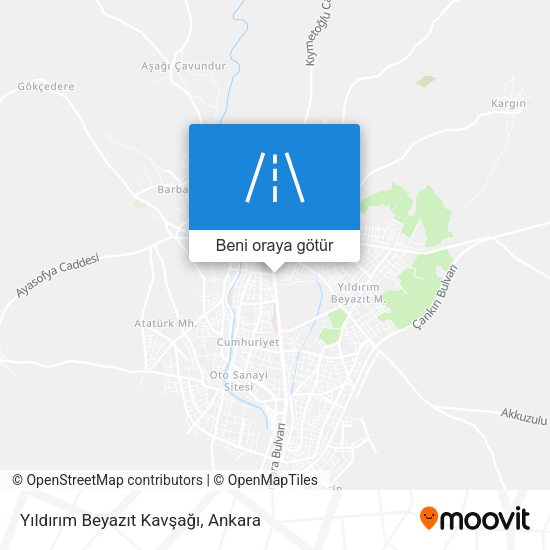 Yıldırım Beyazıt Kavşağı harita
