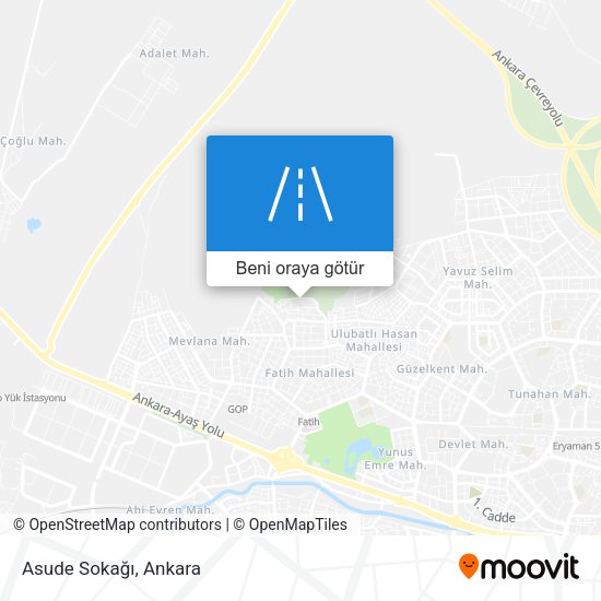 Asude Sokağı harita