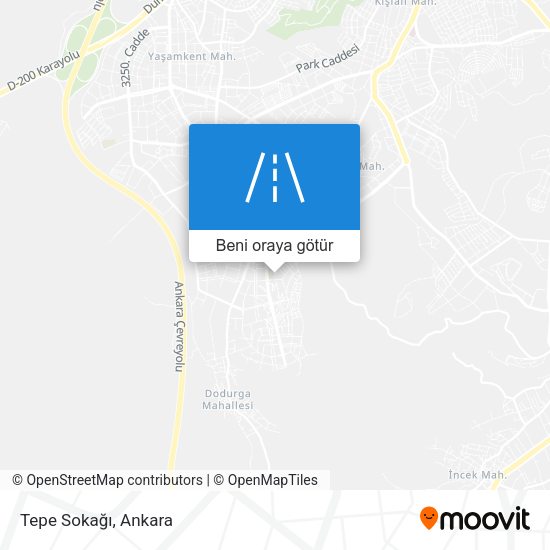 Tepe Sokağı harita