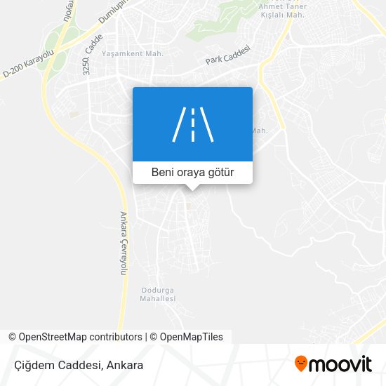 Çiğdem Caddesi harita