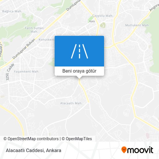 Alacaatlı Caddesi harita
