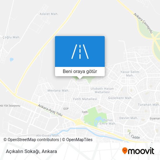 Açıkalın Sokağı harita
