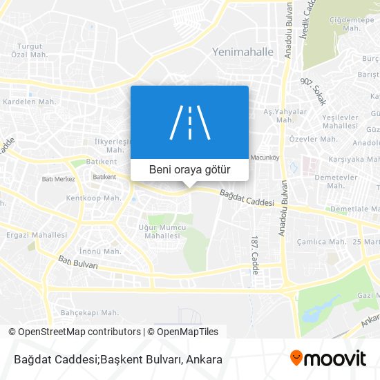 Bağdat Caddesi;Başkent Bulvarı harita