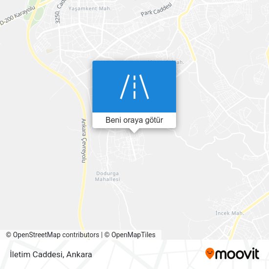İletim Caddesi harita