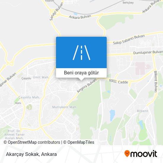 Akarçay Sokak harita