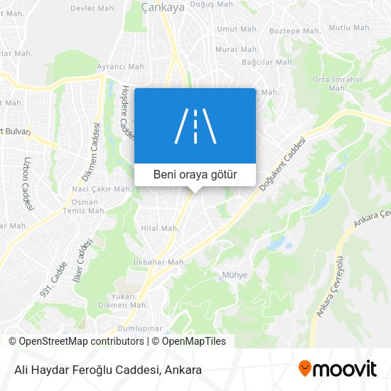 Ali Haydar Feroğlu Caddesi harita