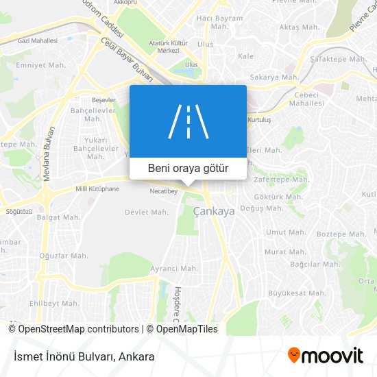 İsmet İnönü Bulvarı harita