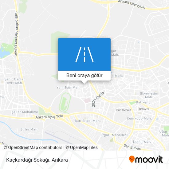 Kaçkardağı Sokağı harita