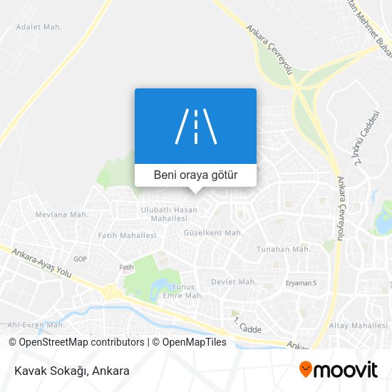 Kavak Sokağı harita