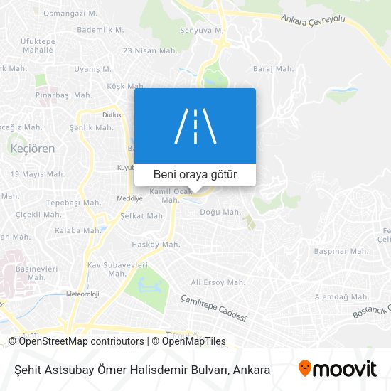 Şehit Astsubay Ömer Halisdemir Bulvarı harita