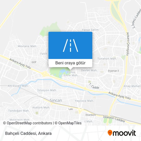 Bahçeli Caddesi harita