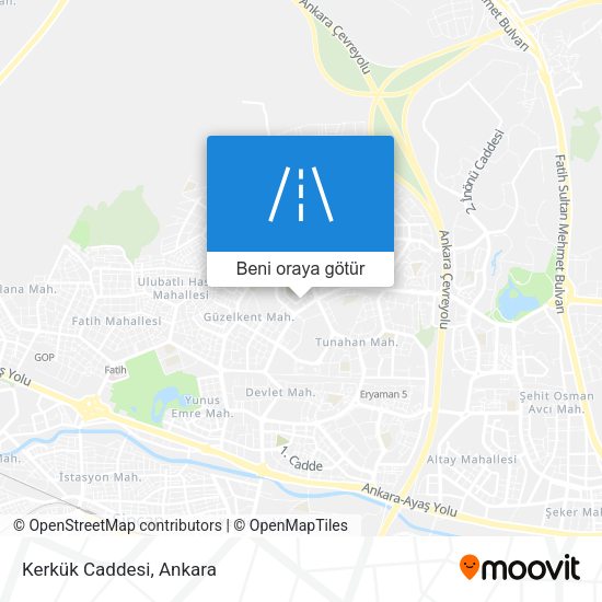 Kerkük Caddesi harita