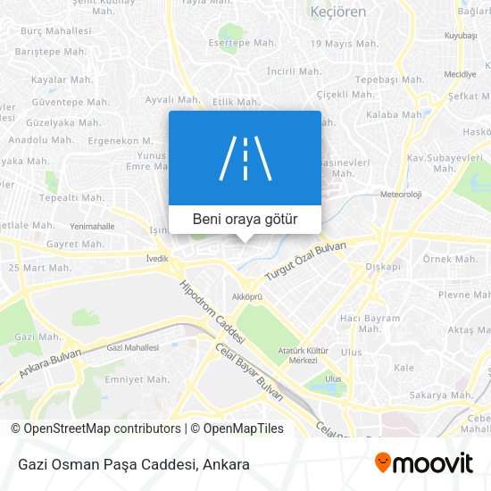 Gazi Osman Paşa Caddesi harita