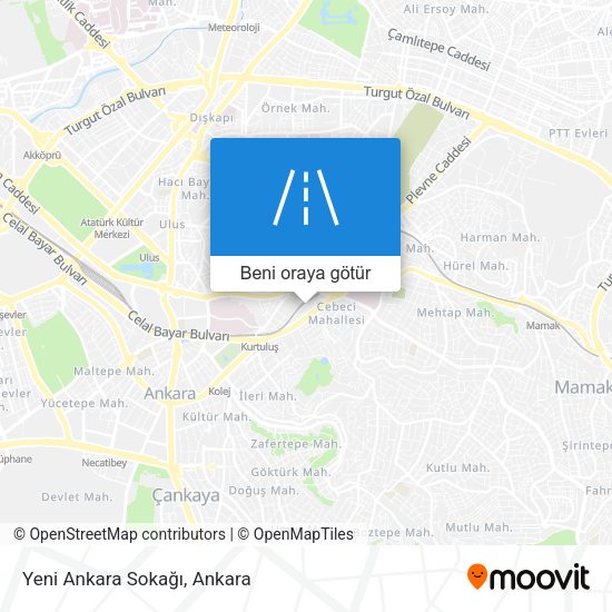Yeni Ankara Sokağı harita