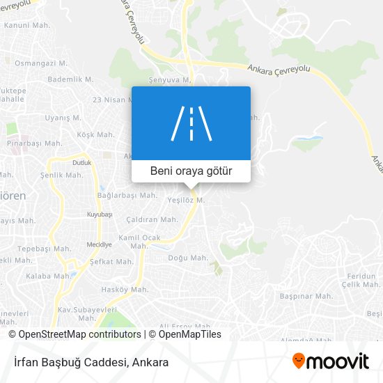 İrfan Başbuğ Caddesi harita