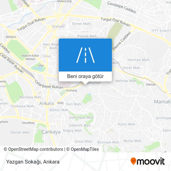 Yazgan Sokağı harita