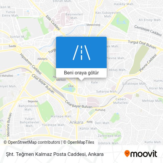 Şht. Teğmen Kalmaz Posta Caddesi harita