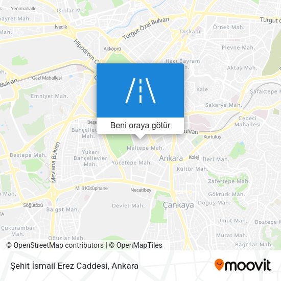 Şehit İsmail Erez Caddesi harita