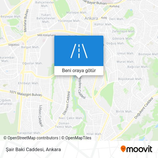 Şair Baki Caddesi harita