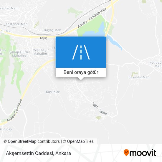 Akşemsettin Caddesi harita