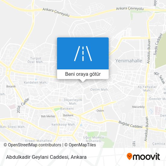 Abdulkadir Geylani Caddesi harita