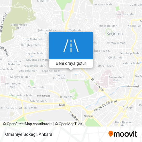 Orhaniye Sokağı harita