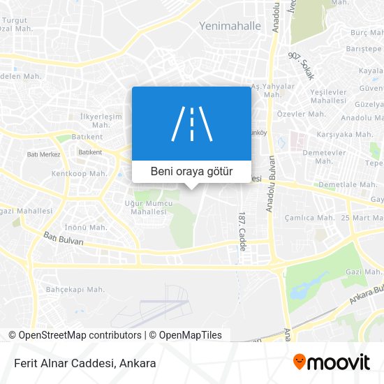 Ferit Alnar Caddesi harita