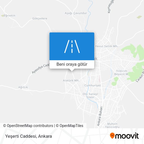 Yeşerti Caddesi harita